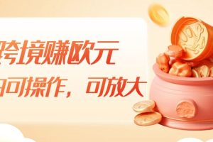 跨境赚欧元，一个窗口一天5-10+，小白可操作，可无脑放大