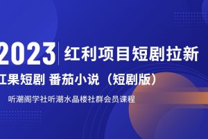 2023红利项目短剧拉新，月入过万红果短剧番茄小说CPA拉新项目教程