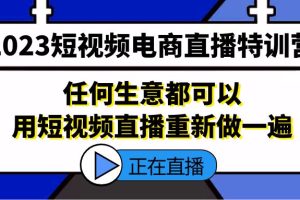 2023短视频电商直播特训营，任何生意都可以用短视频直播重新做一遍