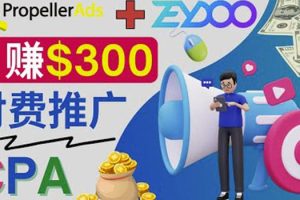 通过CPA推广平台Zeydoo日赚300美元：CPA Offer付费推广方法