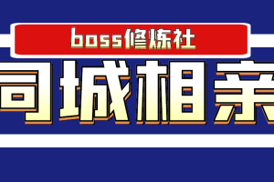 boss修炼社·同城相亲项目 两年赚了两百多万，这个项目依然很赚钱