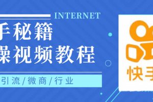 快手上热门秘籍，教你0基础轻松掌握快手短视频上热门技术【高清无水印】