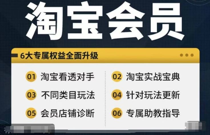 淘宝会员【淘宝所有课程，全面分析对手】，初级到高手全系实战宝典